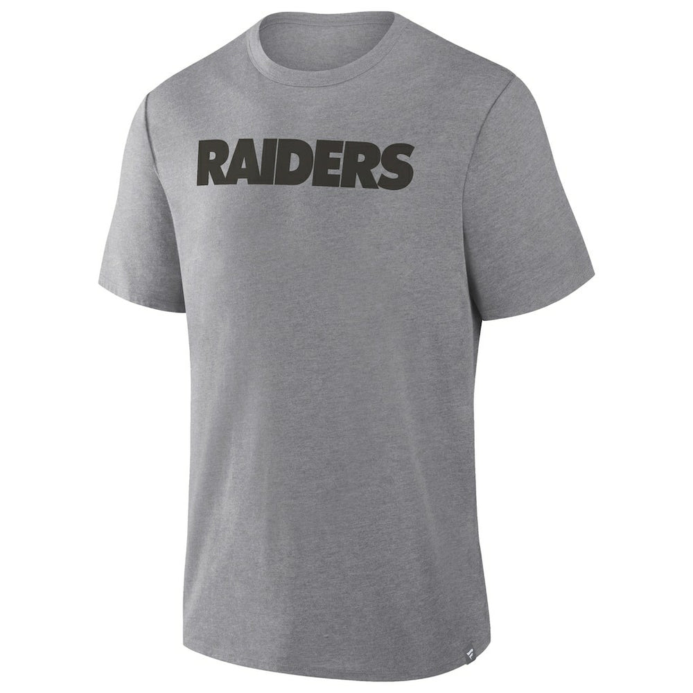 Las Vegas Raiders Pass Rush Tri-Blend T-Shirt Heather Gray - Fanatics