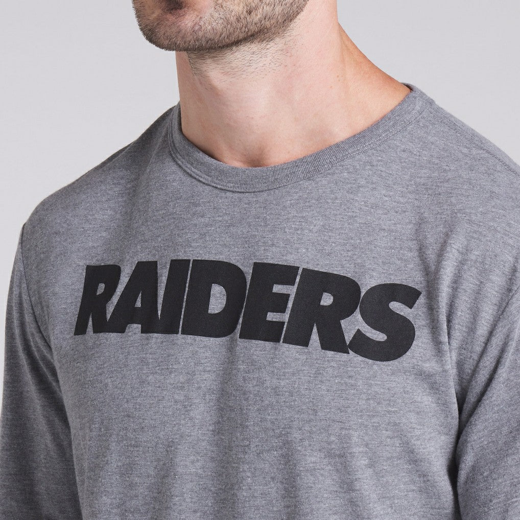 Las Vegas Raiders Pass Rush Tri-Blend T-Shirt Heather Gray - Fanatics