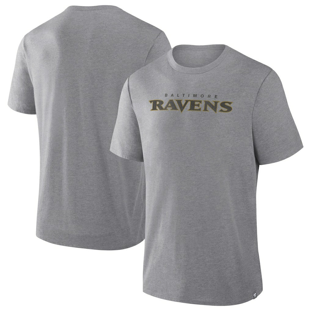 Baltimore Ravens Pass Rush Tri-Blend T-Shirt Heather Gray - Fanatics