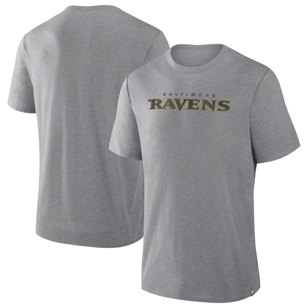 Baltimore Ravens Pass Rush Tri-Blend T-Shirt Heather Gray - Fanatics