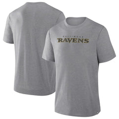 Baltimore Ravens Pass Rush Tri-Blend T-Shirt Heather Gray - Fanatics