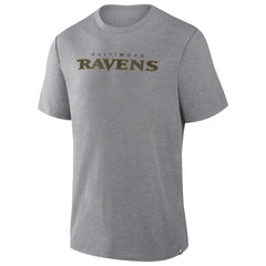 Baltimore Ravens Pass Rush Tri-Blend T-Shirt Heather Gray - Fanatics