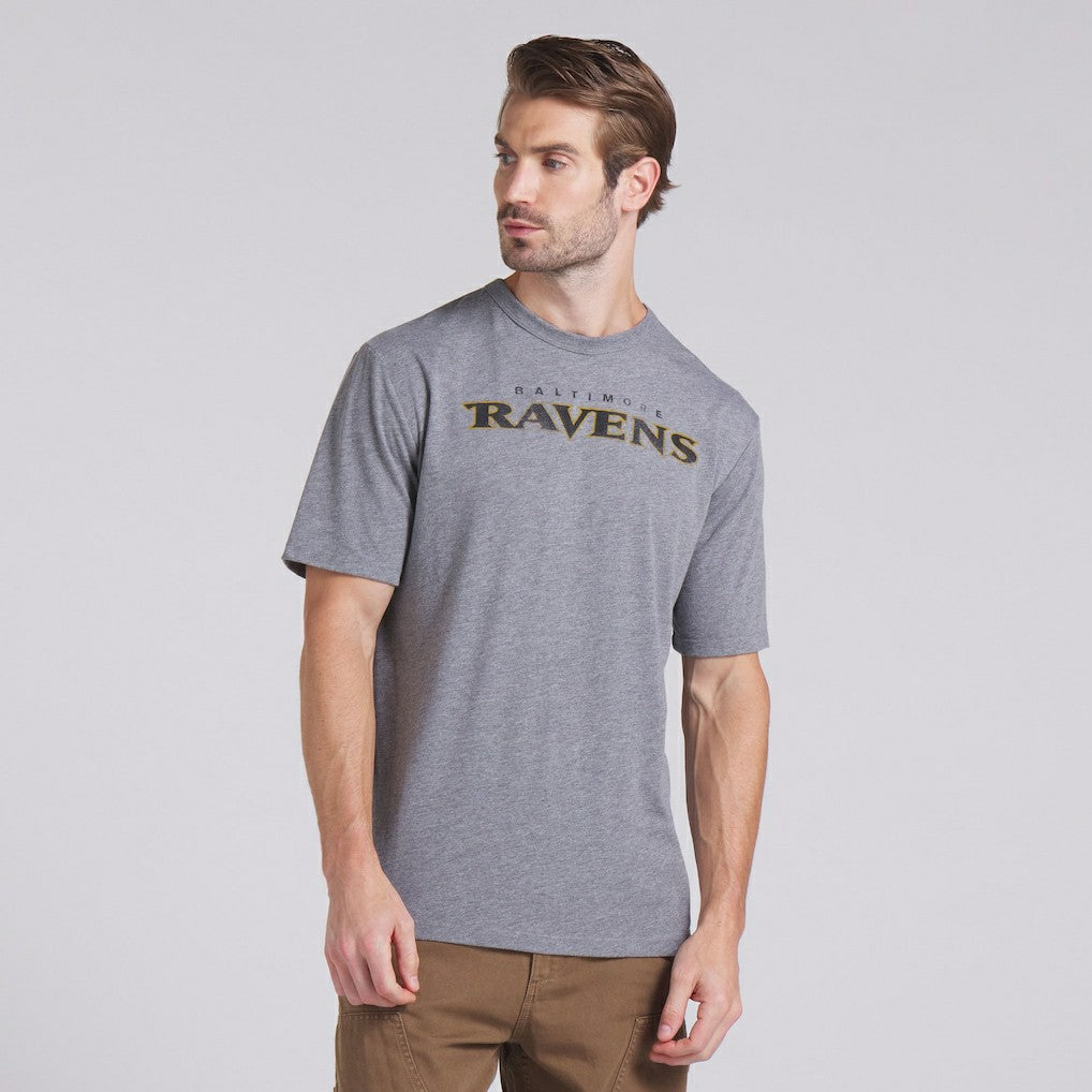 Baltimore Ravens Pass Rush Tri-Blend T-Shirt Heather Gray - Fanatics
