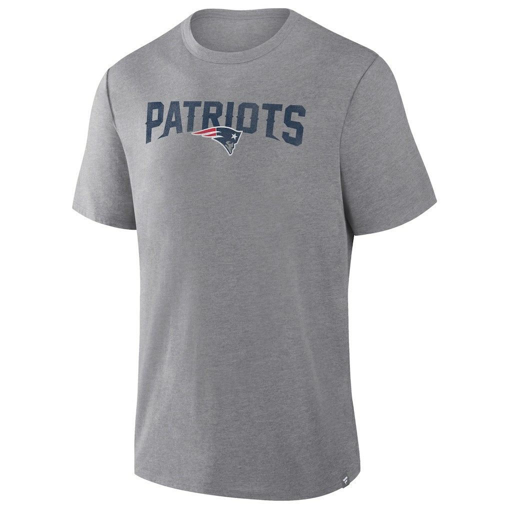 New England Patriots Pass Rush Tri-Blend T-Shirt Heather Gray - Fanatics