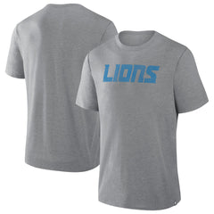Detroit Lions Pass Rush Tri-Blend T-Shirt Heather Gray - Fanatics