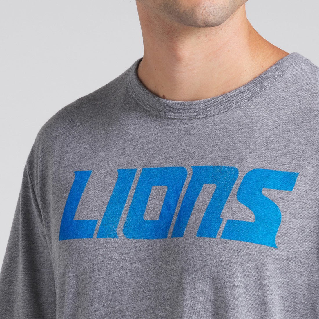 Detroit Lions Pass Rush Tri-Blend T-Shirt Heather Gray - Fanatics