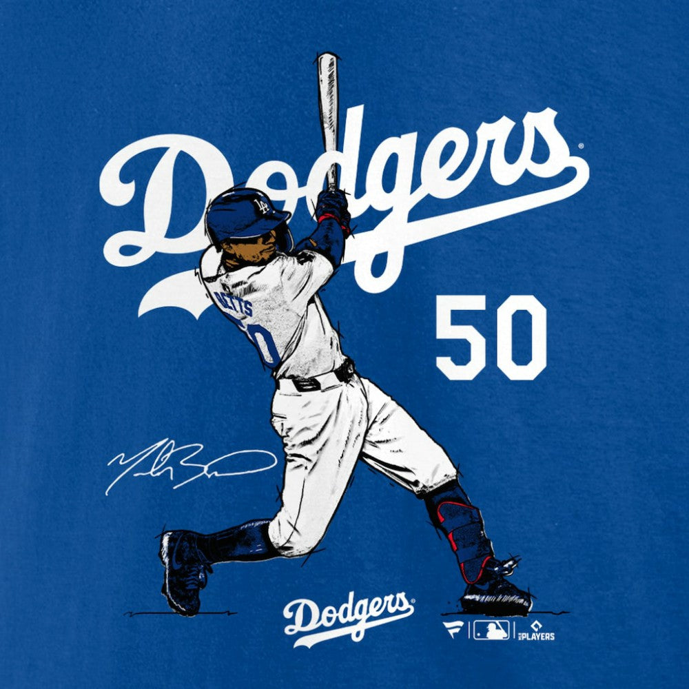 Mookie Betts Los Angeles Dodgers Player Swing T-Shirt discount