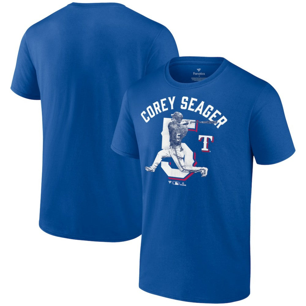 Corey Seager Texas Rangers Player Swing T-Shirt Lifestyle