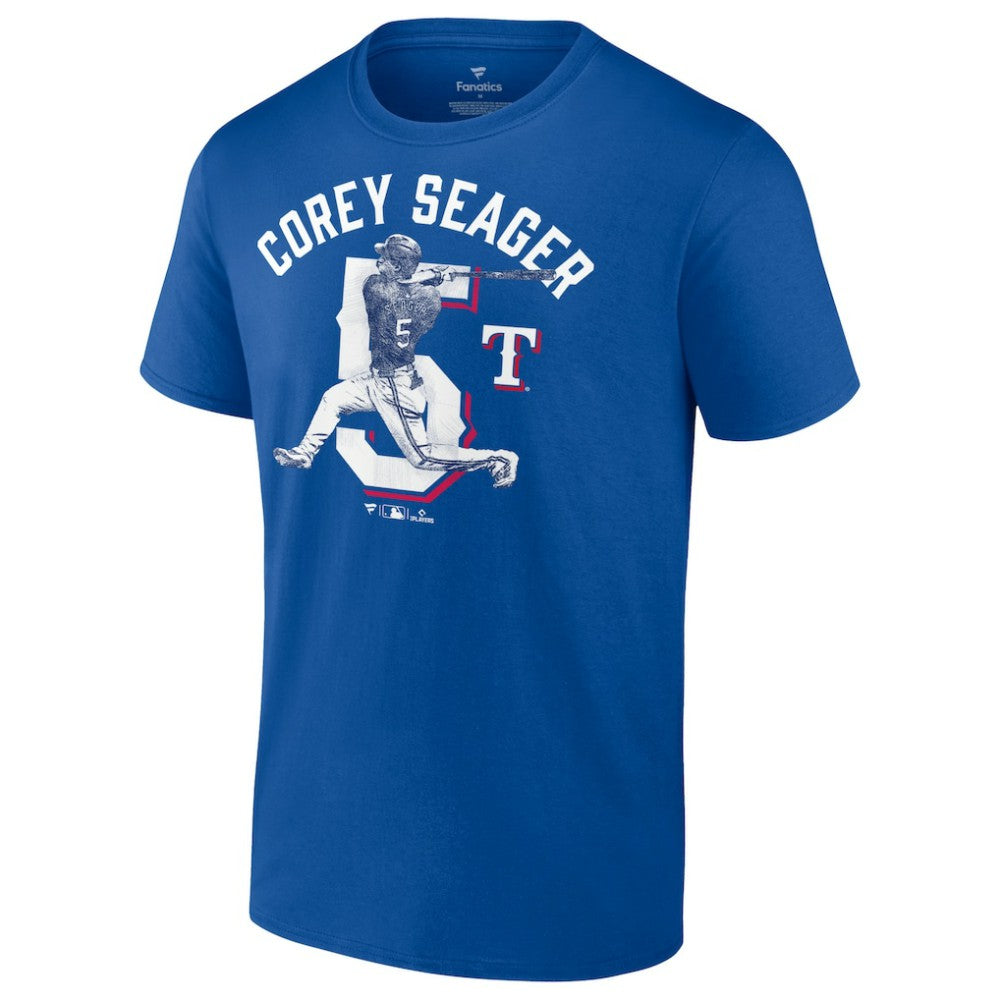 Corey Seager Texas Rangers Player Swing T-Shirt Lifestyle