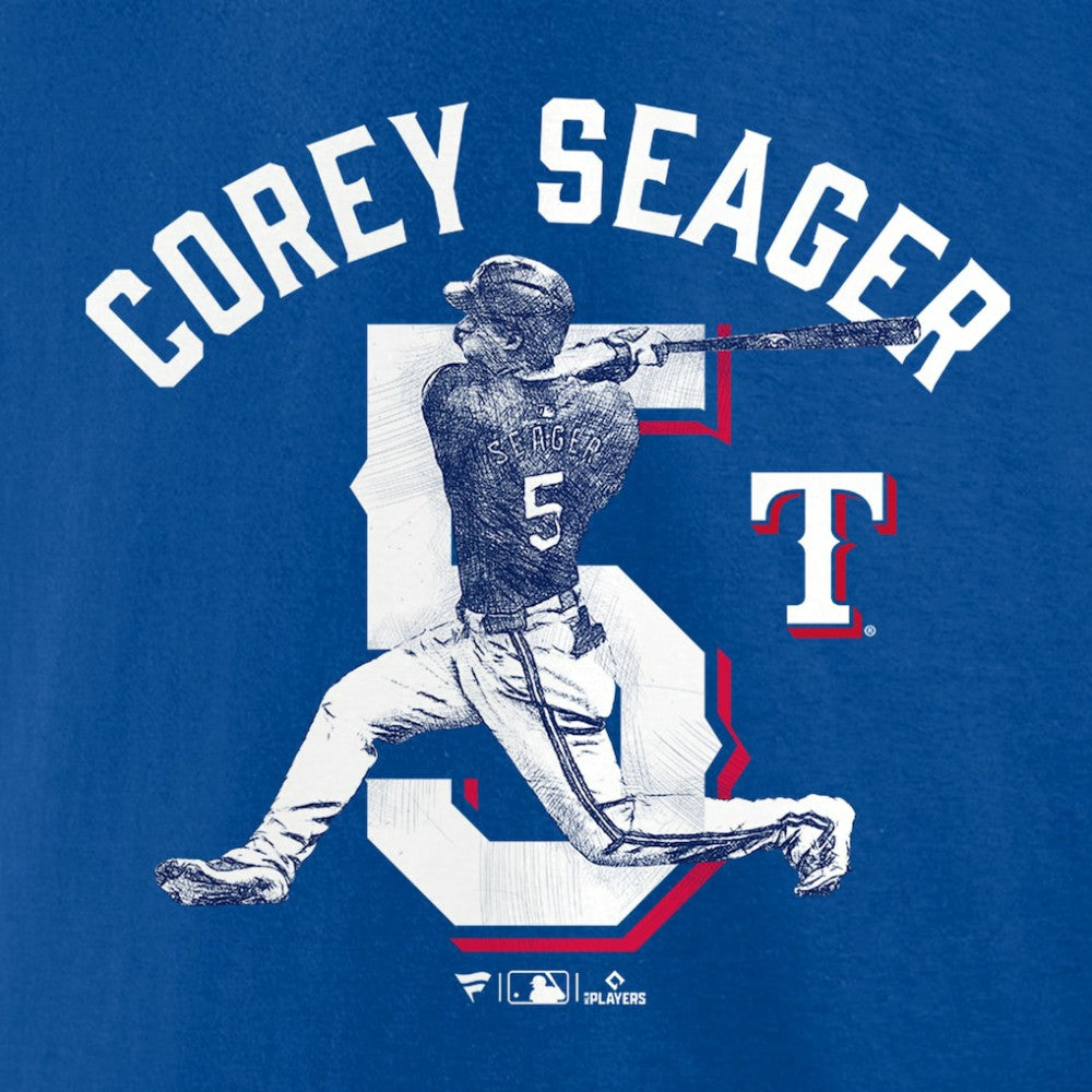 Corey Seager Texas Rangers Player Swing T-Shirt Lifestyle