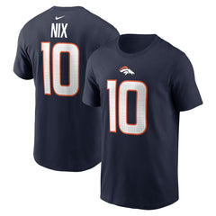 Bo Nix Denver Broncos Player Name & Number T-Shirt Navy - Nike