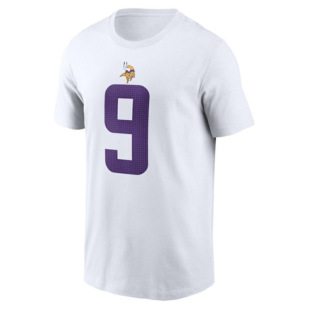 J.J. McCarthy Minnesota Vikings Player Name & Number T-Shirt White - Nike