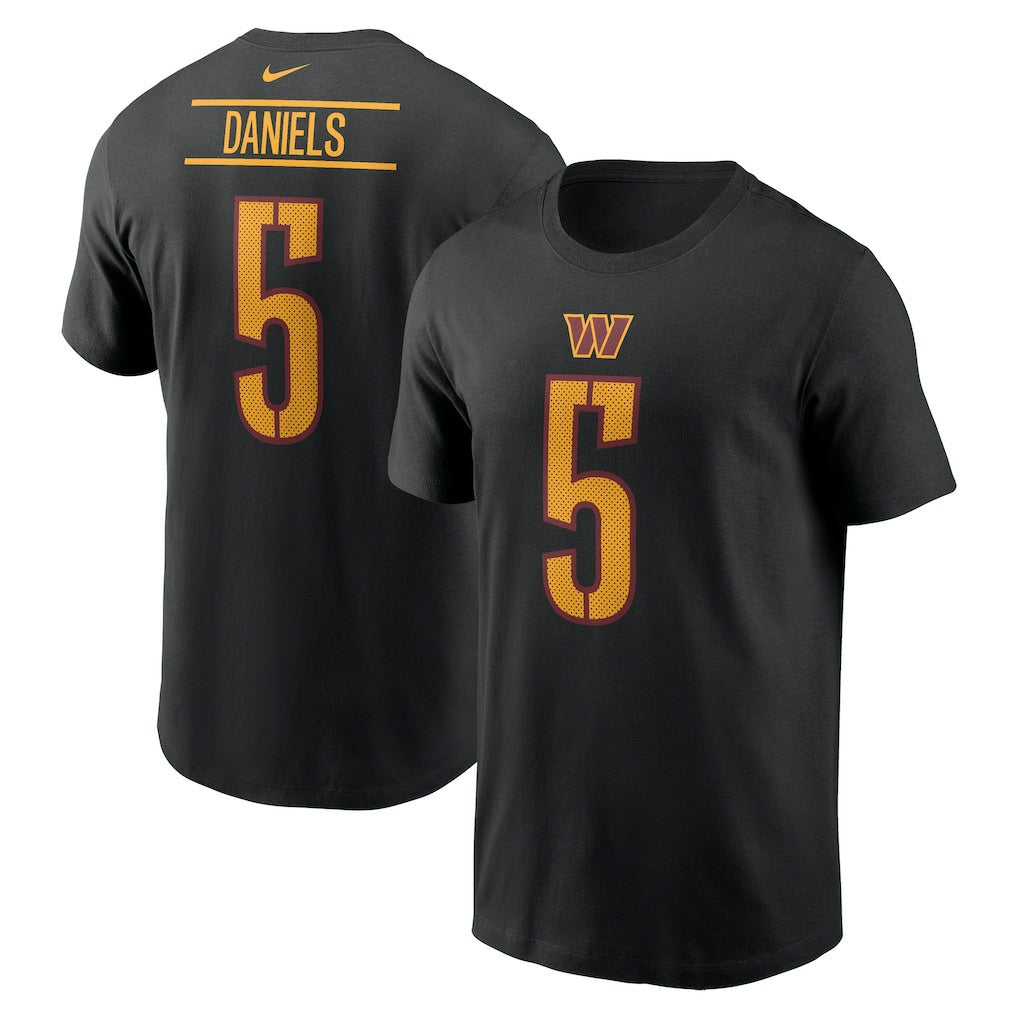 Jayden Daniels Washington Commanders Player Name & Number T-Shirt Black - Nike