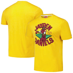 Jayden Daniels Washington Commanders Homage Unisex Caricature Player Tri-Blend T-Shirt Gold - NFL