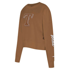 Texas Rangers Pro Standard Women's Paint The City Pullover Cropped Sweatshirt Online