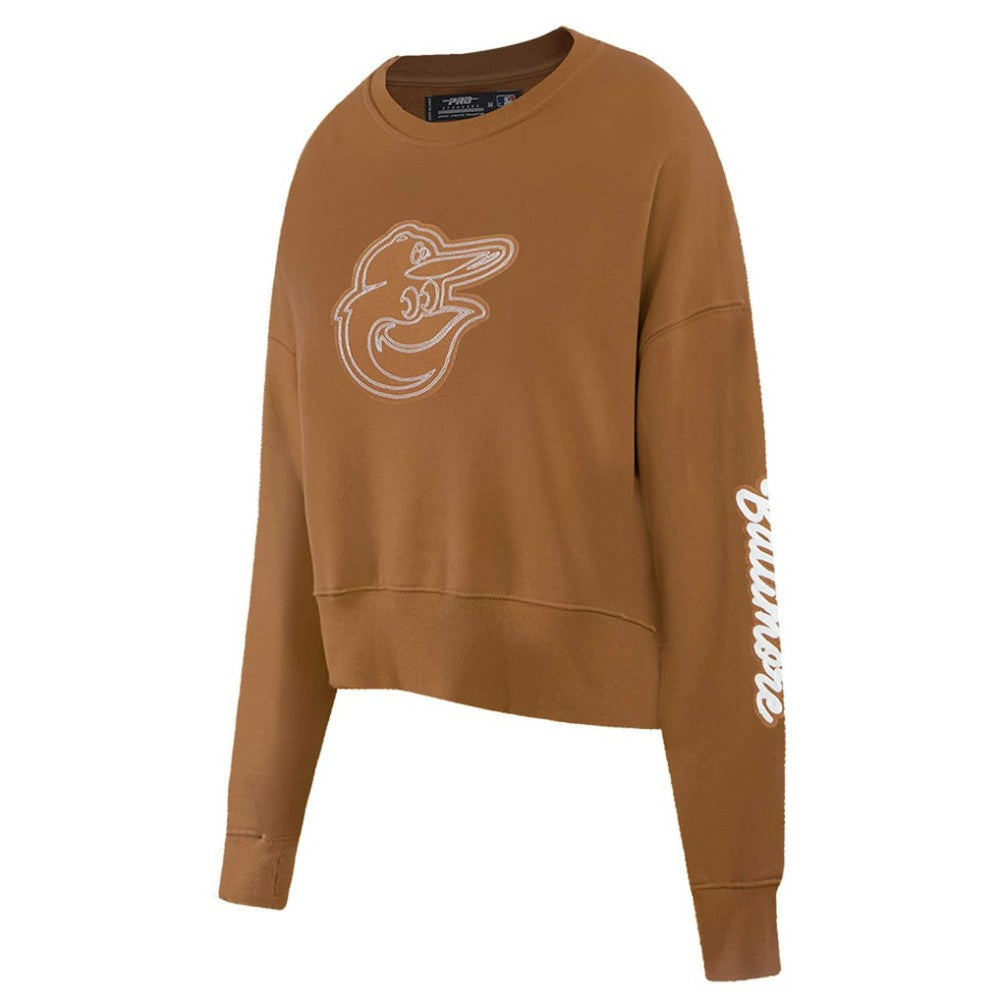 Baltimore Orioles Pro Standard Women's Paint The City Pullover Cropped Sweatshirt Near Me