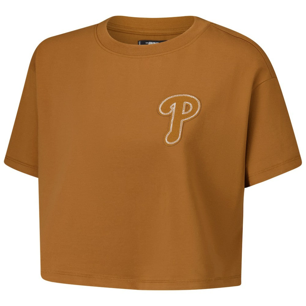 Philadelphia Phillies Pro Standard Women's Paint The City Cropped Boxy T-Shirt discount