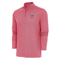 USWNT Antigua Hunk Quarter-Zip Top - Heather Red