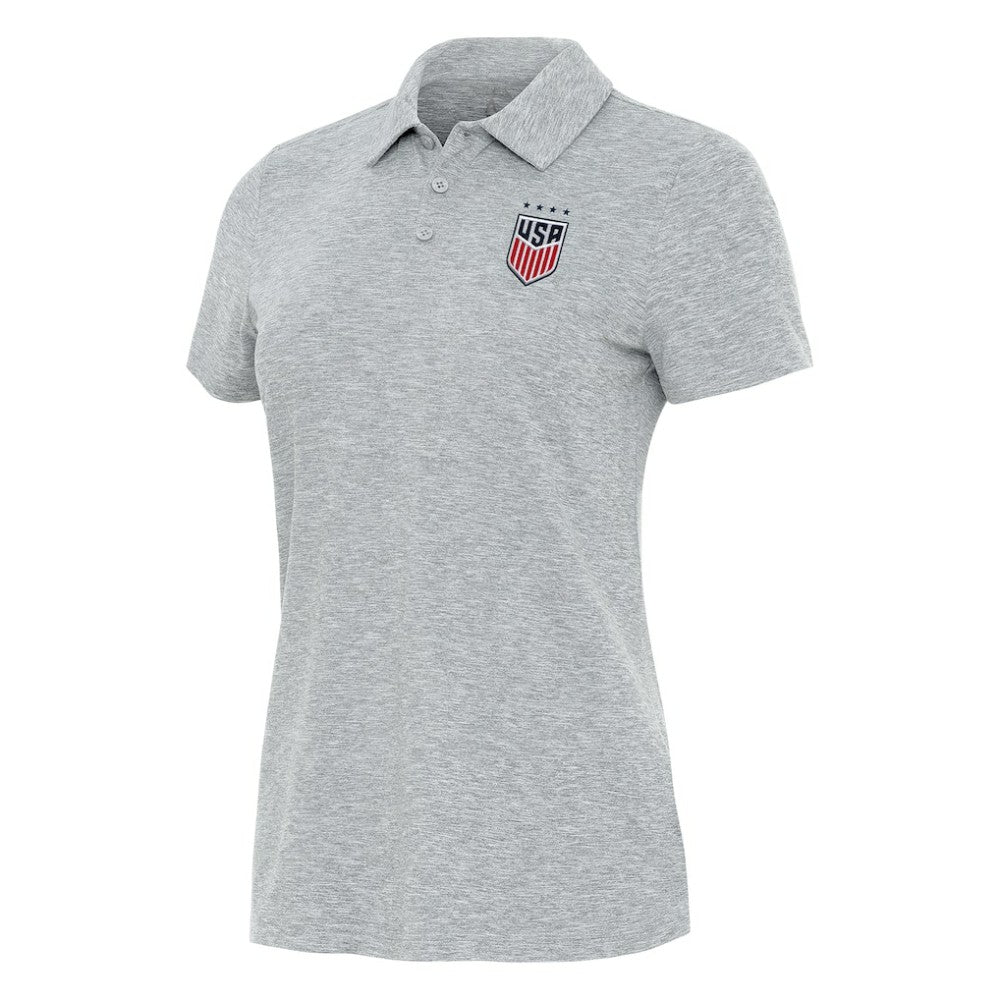 USWNT Antigua Women's Matter Polo - Heather Gray