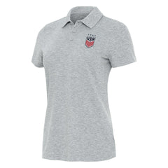USWNT Antigua Women's Matter Polo - Heather Gray