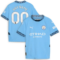 Puma Manchester City Youth 2024/25 Home Replica Custom Jerseys - Light Blue