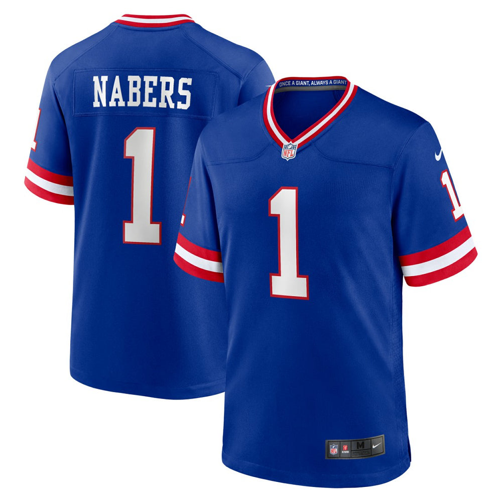 Malik Nabers New York Giants Game Player Jersey Royal - Nike