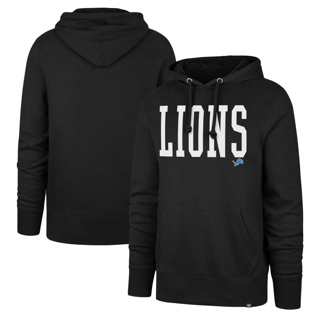 Detroit Lions '47 Dime Headline Pullover Hoodie Black - 47 brand