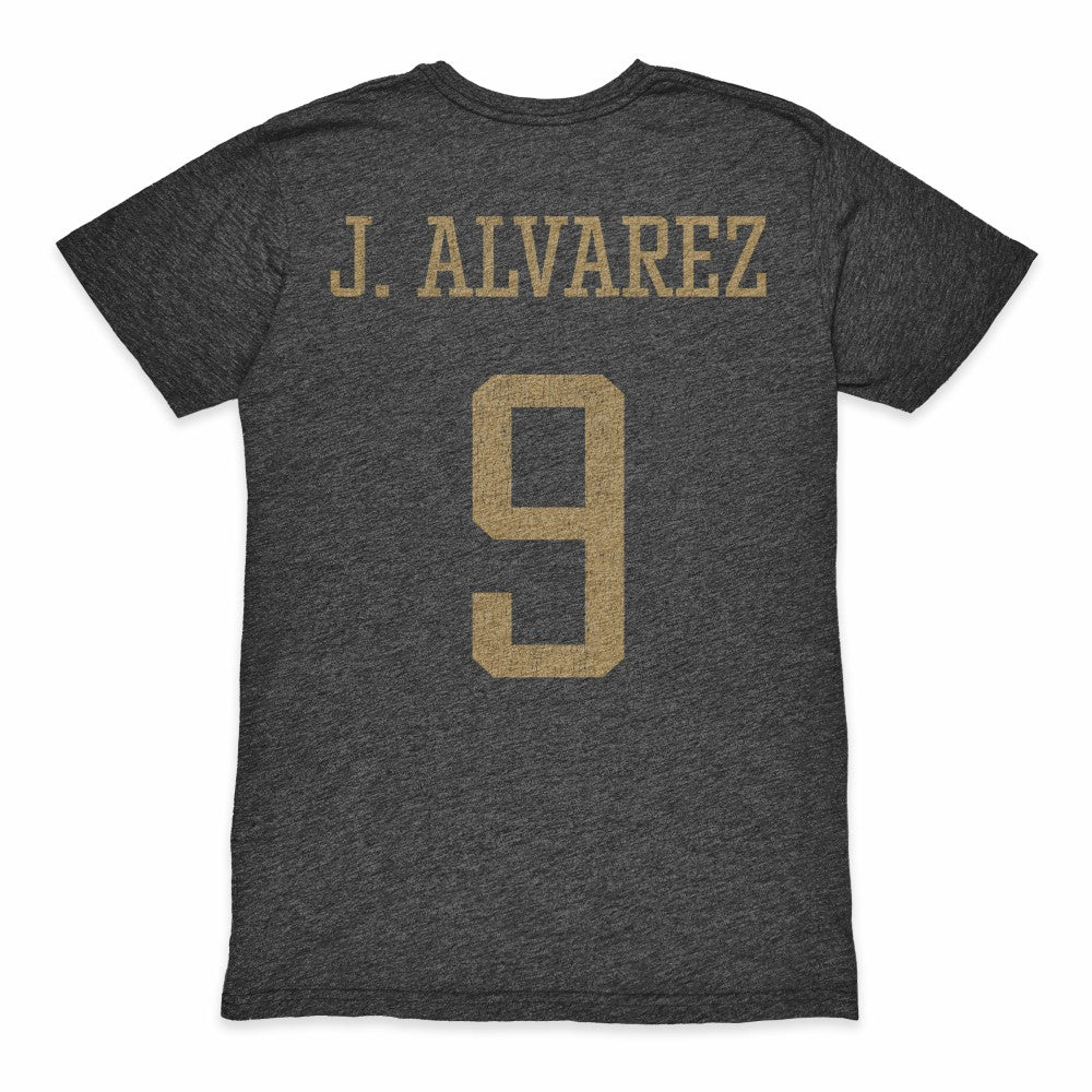 Julián Álvarez Argentina National Team 1863FC Player Retro Tri-Blend T-Shirts - Heather Black