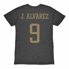 Julián Álvarez Argentina National Team 1863FC Player Retro Tri-Blend T-Shirts - Heather Black