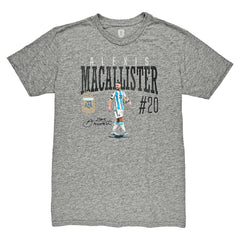 Alexis Mac Allister Argentina National Team 1863FC Snapshot Tri-Blend T-Shirts - Heather Gray