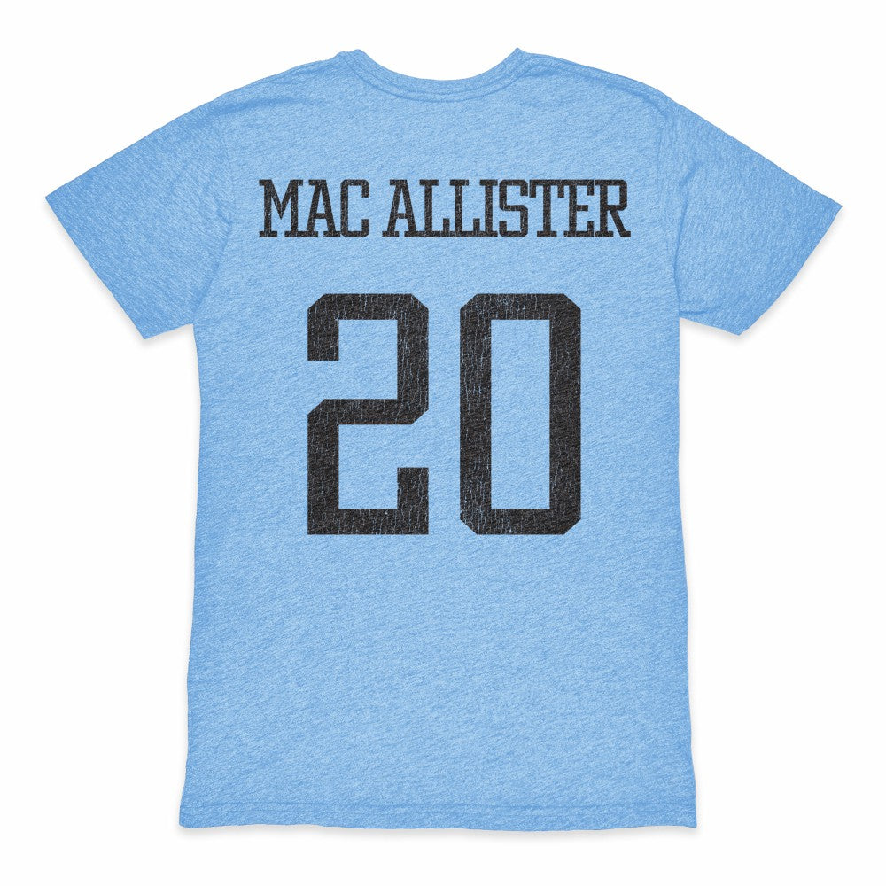 Alexis Mac Allister Argentina National Team 1863FC Player Retro Tri-Blend T-Shirts - Light Blue