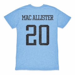 Alexis Mac Allister Argentina National Team 1863FC Player Retro Tri-Blend T-Shirts - Light Blue