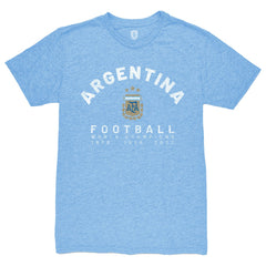 Argentina National Team 1863FC Three-Time World Champions Tri-Blend T-Shirts - Light Blue