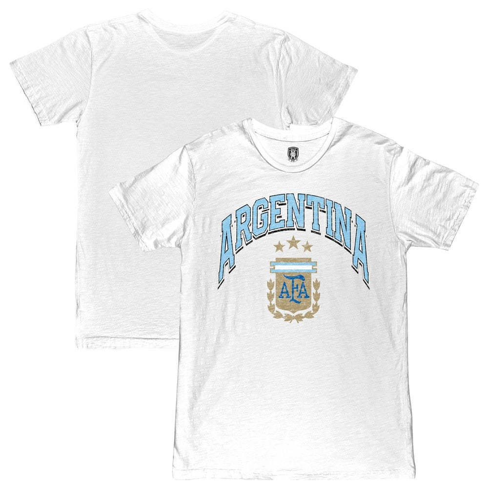 Argentina National Team 1863FC Retro Wordmark T-Shirts - White
