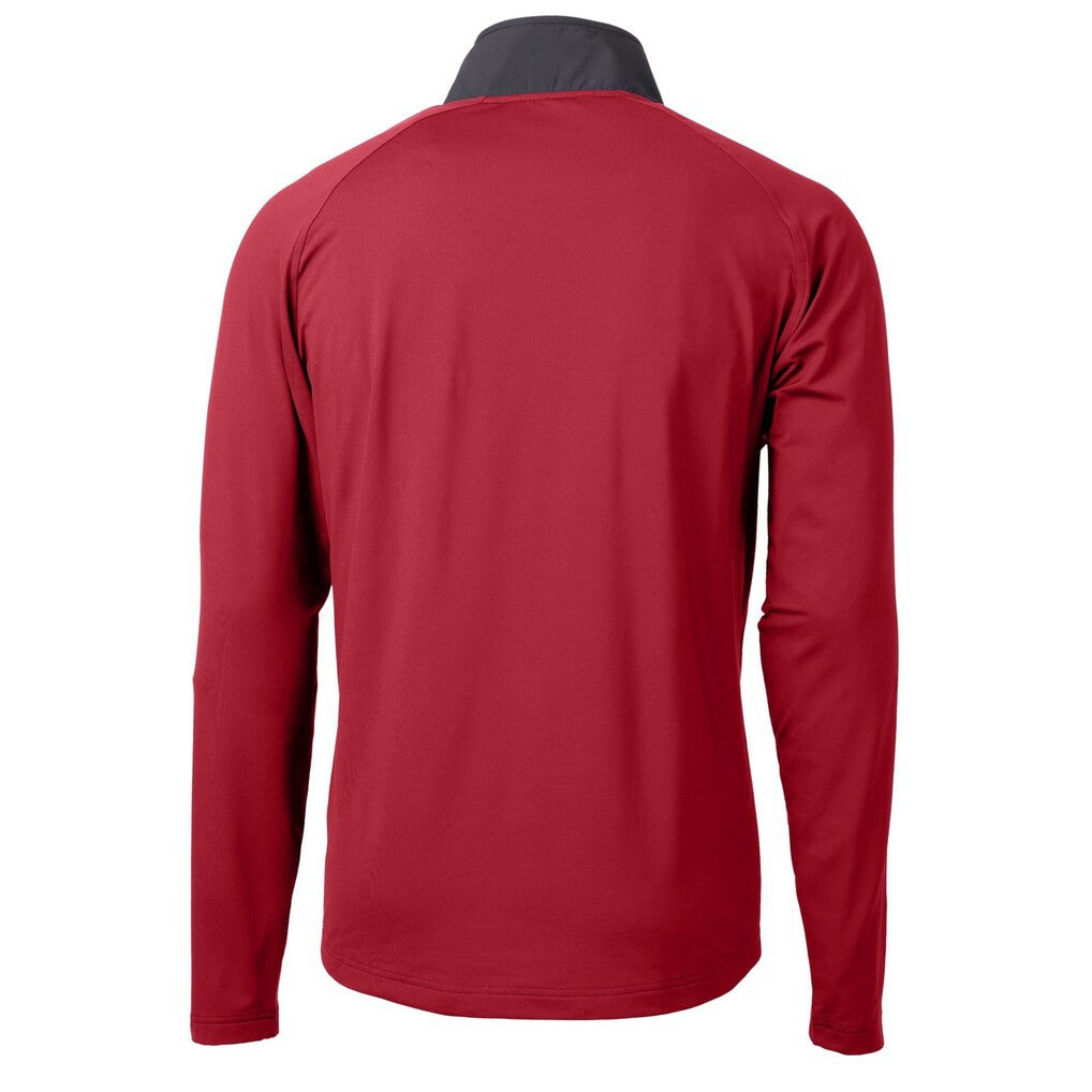 Atlanta Falcons Cutter & Buck Adapt Eco Knit Hybrid Recycled Raglan DryTec Quarter-Zip Top Red - NFL