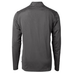 Carolina Panthers Cutter & Buck Virtue Eco Pique Micro Stripe Recycled Quarter-Zip Jacket Black - NFL