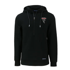 Atlanta Falcons Cutter & Buck Roam Eco Recycled Half-Zip Hoodie Black - NFL