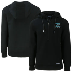 Carolina Panthers Cutter & Buck Roam Eco Recycled Half-Zip Hoodie Black - NFL