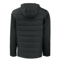 Carolina Panthers Cutter & Buck Evoke Hybrid Eco Softshell Recycled Full-Zip Hoodie Jacket Black - NFL
