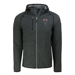 Atlanta Falcons Cutter & Buck Mainsail Hoodie Raglan Full-Zip Jacket Heather Charcoal - NFL