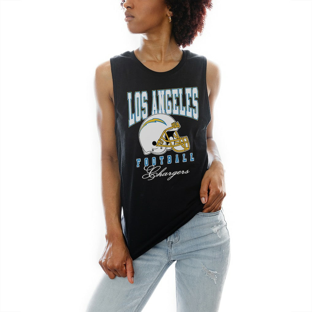 Los Angeles Chargers Gameday Couture Women's Preseason Opener Racerback Tank Top Black - NFL