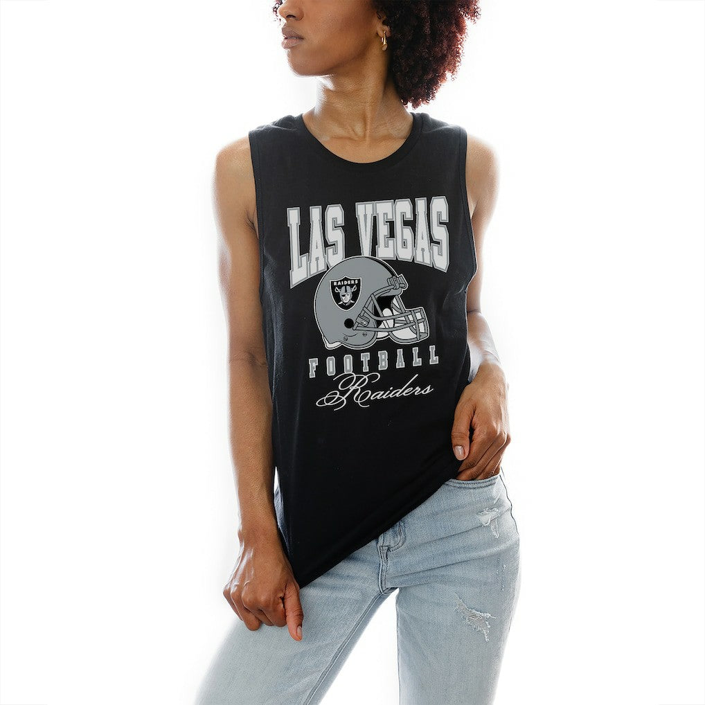Las Vegas Raiders Gameday Couture Women's Preseason Opener Racerback Tank Top Black - NFL