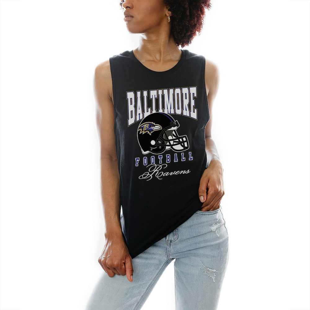 Baltimore Ravens Gameday Couture Women's Preseason Opener Racerback Tank Top Black - NFL