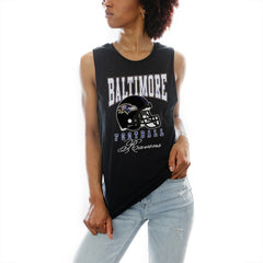 Baltimore Ravens Gameday Couture Women's Preseason Opener Racerback Tank Top Black - NFL