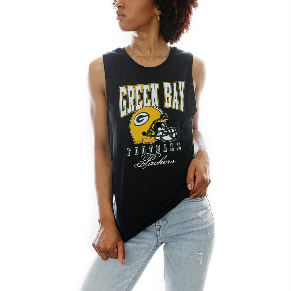 Green Bay Packers Gameday Couture Women's Preseason Opener Racerback Tank Top Black - NFL
