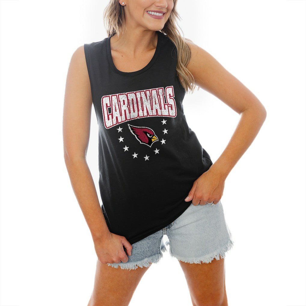 Arizona Cardinals Gameday Couture Women's Baby You're A Star Racerback Scoop Neck Tapered Tank Top Black - NFL