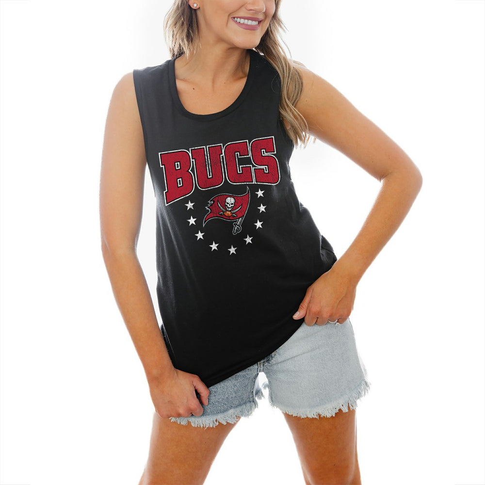 Tampa Bay Buccaneers Gameday Couture Women's Baby You're A Star Racerback Scoop Neck Tapered Tank Top Black - NFL