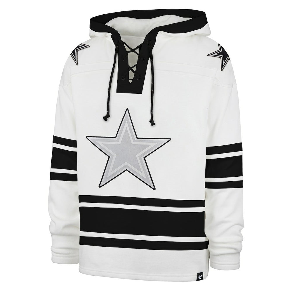 Dallas Cowboys '47 After Image Superior Lacer Pullover Hoodie White - 47 brand