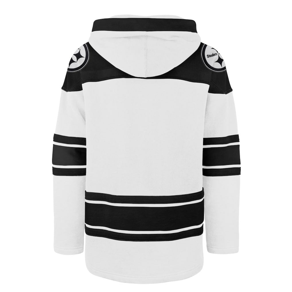 Pittsburgh Steelers '47 After Image Superior Lacer Pullover Hoodie White - 47 brand