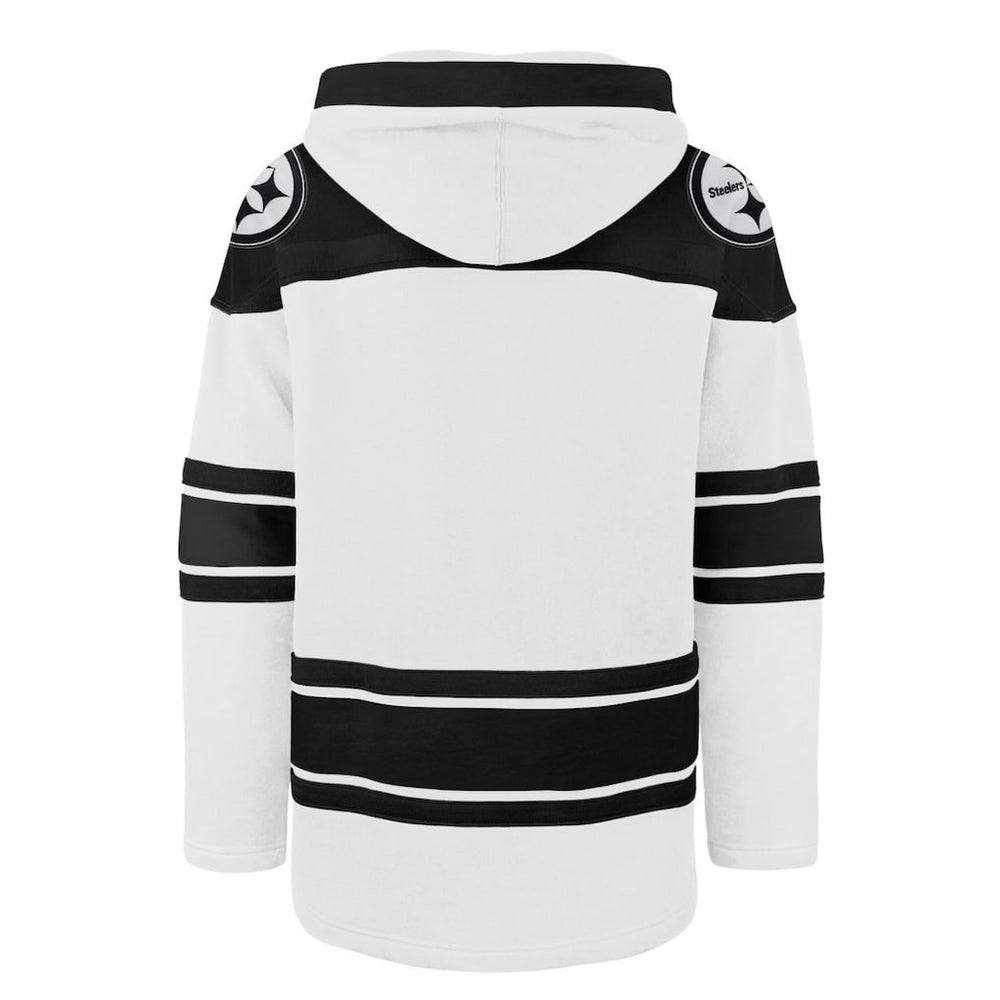 Pittsburgh Steelers '47 After Image Superior Lacer Pullover Hoodie White - 47 brand